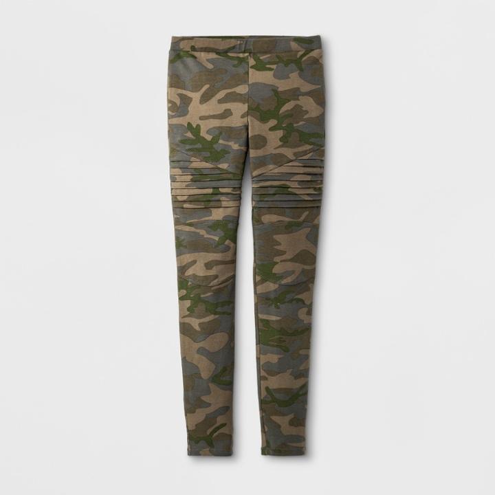 Girls' Leggings - Art Class Camo Green
