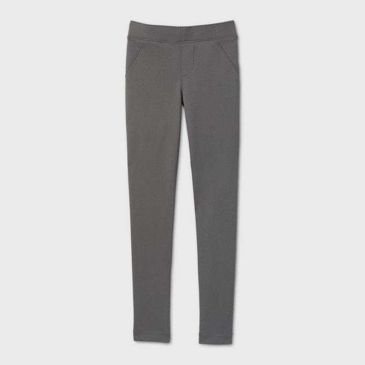 Girls' Stretch Uniform Ponte Jeggings - Cat & Jack Gray