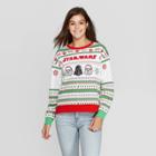 Women's Star Wars Christmas Fleece Sweatshirt (juniors') - White M,