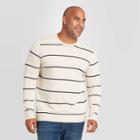 Men's Striped Tall Regular Fit Crew Neck Sweater - Goodfellow & Co Navy