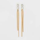 Stone And Chain Earrings - A New Day Gold