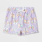 Baby Girls' Back-up Butterfly Ruffle Fashion Shorts - Cat & Jack Lilac Newborn, Girl's,