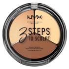 Nyx Professional Makeup 3 Steps To Sculpt Face Sculpting Palette Light 0.54oz,