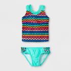 Target Malibu Dream Girl Girls' Get Ziggy With It Tankini Set - 14.5,