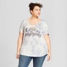 Women's Plus Size Life Is A Highway Drapey Short Sleeve T-shirt - Lyric Culture (juniors') - White