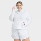 Women's Plus Size French Terry Hooded Sweatshirt - All In Motion White