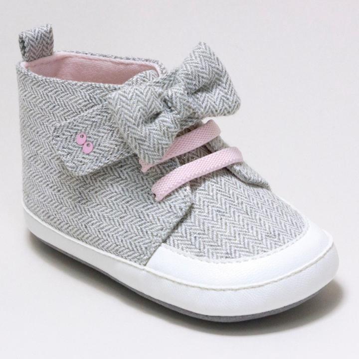 Baby Girls' Surprize By Stride Rite Sara High Top Sneaker Soft Sole Shoes - Grey