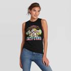 Women's Disney Round Neck California Mickey And Friends Muscle Graphic Tank Top - Black