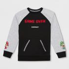 Boys' Super Mario Long Sleeve Graphic T-shirt - Black