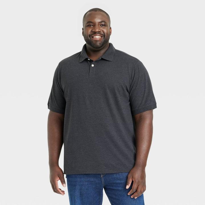 Men's Big & Tall Loring Polo Shirt - Goodfellow & Co Gray