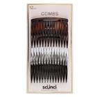 Conair Scunci 7cm Plastic Side Combs - 12pc, Adult Unisex, Black