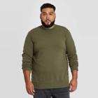 Men's Big & Tall Regular Fit Fleece Crew Sweatshirt - Goodfellow & Co Green