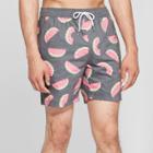 Trinity Collective Men's 7 Watermelon Bite Waist Board Shorts - Black