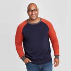 Men's Colorblock Tall Regular Fit Crew Neck Sweater - Goodfellow & Co Xavier Navy