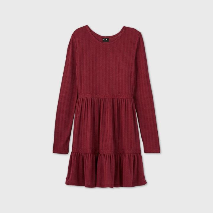 Girls' Pointelle Tiered Dress - Art Class