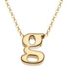Target Women's Sterling Silver 'g' Initial Charm Pendant - Gold, G