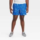 Men's Big & Tall Floral Print Hybrid Shorts - All In Motion Tropical Blue Xxxl
