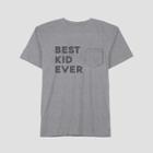 Well Worn Boys' Father's Day The Best Kid Ever Short Sleeve T-shirt - Gray