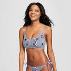 Women's Laser Cut Star Bralette Bikini Top - Xhilaration Blue D/dd Cup