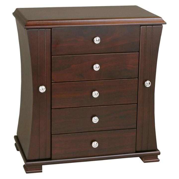Homepointe Contemporary Wooden Jewelry Box - Chocolate, Women's, Brown