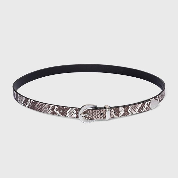 Women's Skinny Snake Print Western Belt - Universal Thread