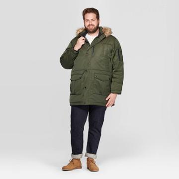Men's Big & Tall Parka Winter Coat - Goodfellow & Co Green Olive 3xb, Men's, Green Green