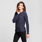 Women's Side Lace-up Pullover Sweater - Nitrogen Navy (blue)