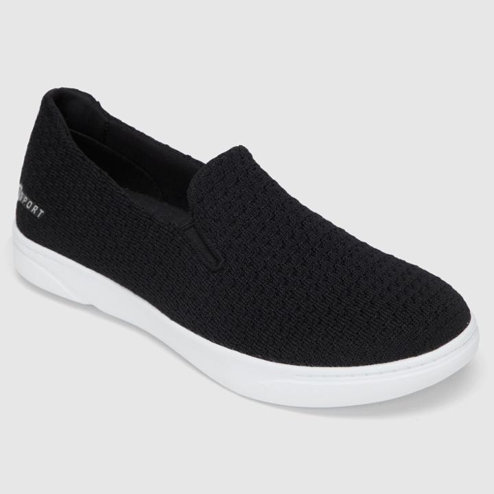 Women's S Sport By Skechers Rufina Slip On Knit Athletic Shoes - Black