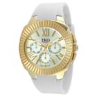 Tko Orlogi Women's Tko Multiple Function Rubber Strap Watch - White, Gold/white