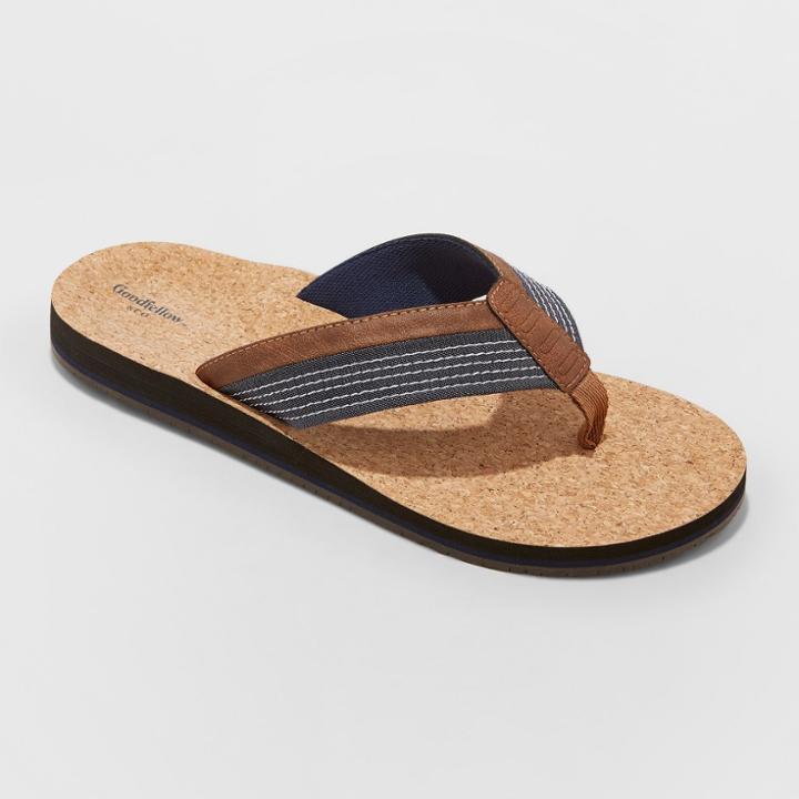 Men's Keegan Flip Flop Sandals - Goodfellow & Co Navy