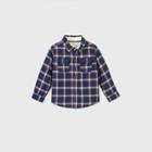 Toddler Boys' Sherpa Lined Button-down Shirt - Cat & Jack Navy