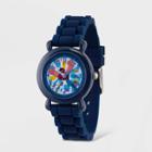 Kids' Disney Ralph Breaks The Internet Plastic Time Teacher Silicone Strap Watch - Blue