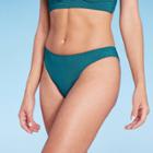 Women's High Leg Extra Cheeky Bikini Bottom - Shade & Shore Teal