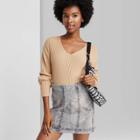 Women's Seamed Denim Mini Skirt - Wild Fable Gray