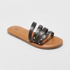Women's Adira Asymmetrical Four Band Slide Sandals - Shade & Shore Black