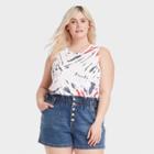 Grayson Threads Women's Plus Size Americana Graphic Tank Top - Tie-dye