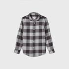Boys' Buffalo Check Long Sleeve Button-down Shirt - Cat & Jack Gray/black