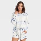 Women's Tie-dye French Terry Sweatshirt - Universal Thread Blue/white