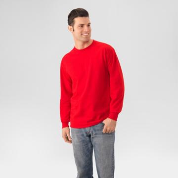 Fruit Of The Loom Select Fruit Of The Loom Men's Long Sleeve T-shirt - True Red