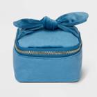 Soft Velvet Sided Jewelry Organizer With Bow - A New Day Blue