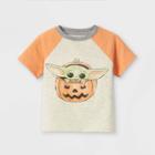 Lucasfilm Toddler Boys' Baby Yoda Halloween Short Sleeve Graphic T-shirt - Orange