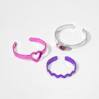 Target Girls' 3ct Toe Rings With Stones & Heart,