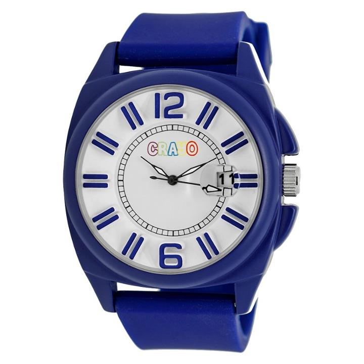 Women's Crayo Sunset Silicone Strap Watch-blue, Blue