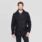 Men's Standard Fit Pea Coat - Goodfellow & Co Navy L, Men's, Size: