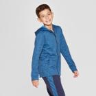 Boys' Textured Tech Fleece Full Zip Hoodie - C9 Champion Charcoal Blue Heather