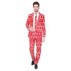 Suitmeister Christmas Red Nordic Suit, Men's,