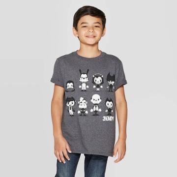 Bendy And The Ink Machine Boys' Short Sleeve T-shirt - Gray