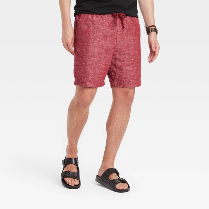 Men's 7 Elevated Novelty E-waist Pull-on Shorts - Goodfellow & Co Red
