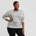 Women's Disney Mickey Mini Plus Size Details Graphic Sweatshirt - Gray