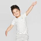 Target Toddler Boys' Striped Henley T-shirt - Art Class Cream